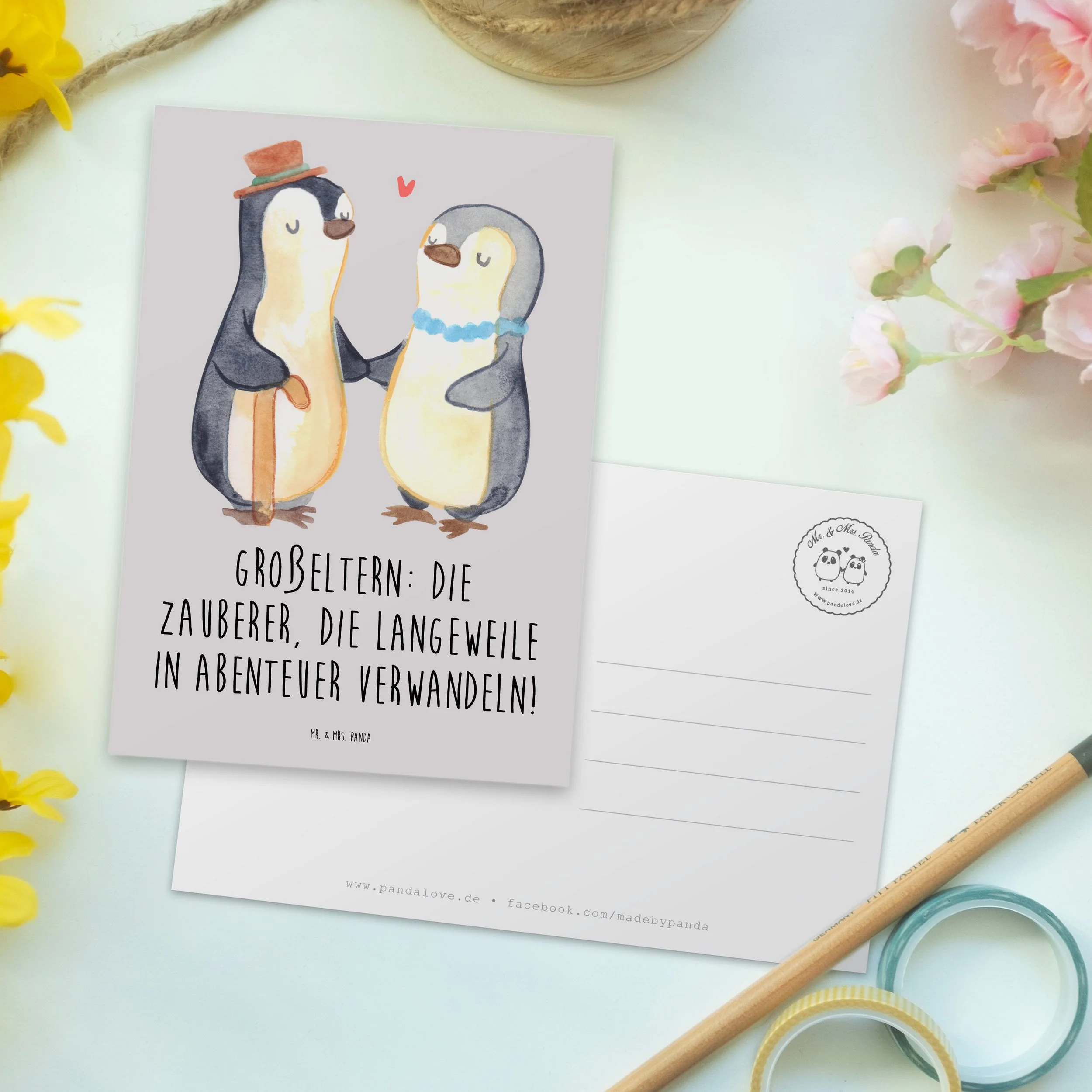 MR. & MRS. PANDA – Postkarte „Großeltern Zauberer“